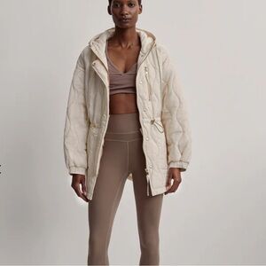 Varley Caitlin Quilt Jacket Color Whitecap Grey Size XXS